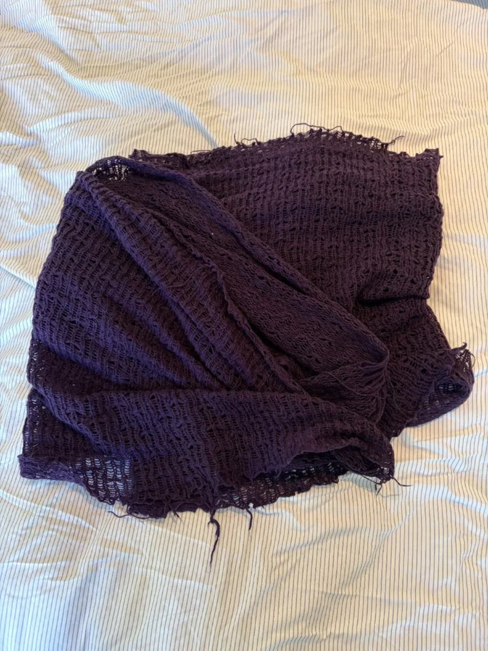 Plummy Purple 2000s Vintage Infinity Scarf